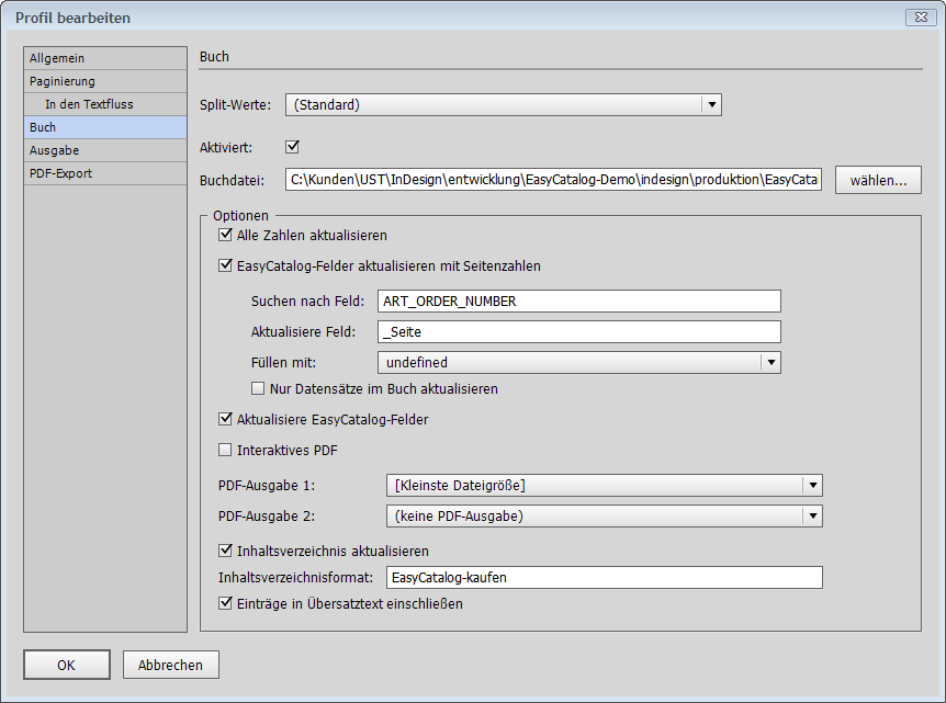 Workflow-Automatisierung "AutomatePagination" für EasyCatalog