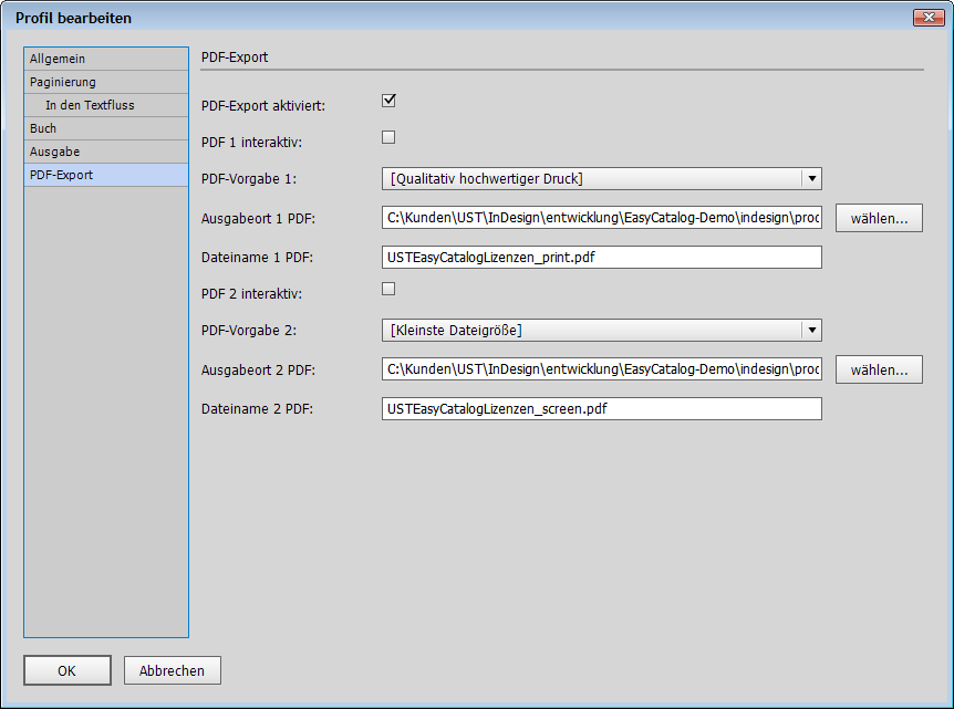 Workflow-Automatisierung "AutomatePagination" für EasyCatalog